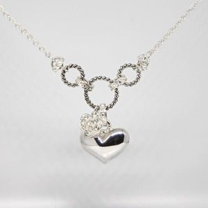 BRAND NEW Avon Puffy Heart Cluster Charm Pendant Necklace